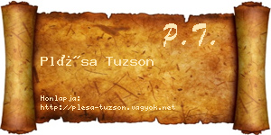 Plésa Tuzson névjegykártya
